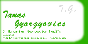 tamas gyorgyovics business card